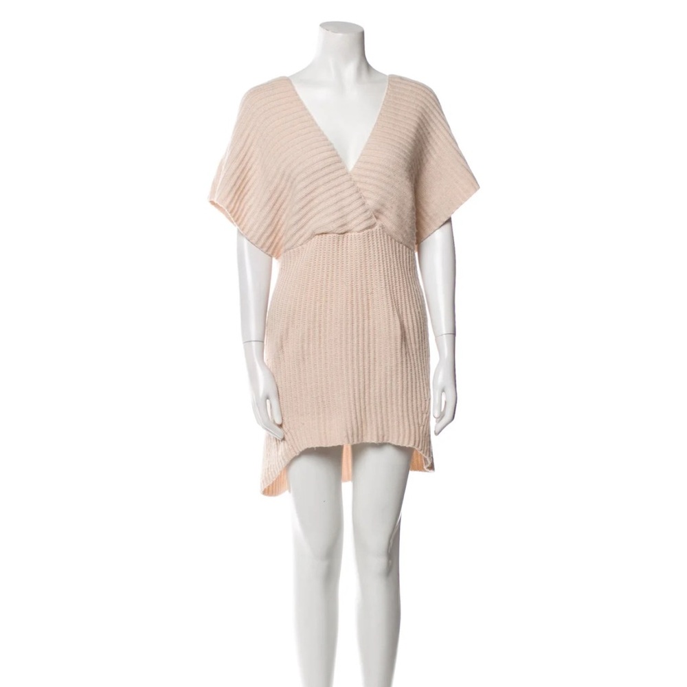 Marie Oliver Cream Knit Sweater Dress